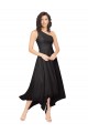 Discount Midi Length One Shoulder Chiffon Cocktail Bridesmaid Dress
