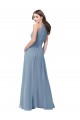 Discount Halter High Neck Chiffon Dress with Sash