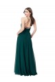 Discount Chiffon Bridesmaid Dress with Draped Surplice Bodice & Pockets