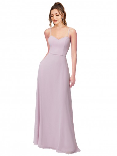 Discount Sweetheart Tie-Back Chiffon Bridesmaid Dress