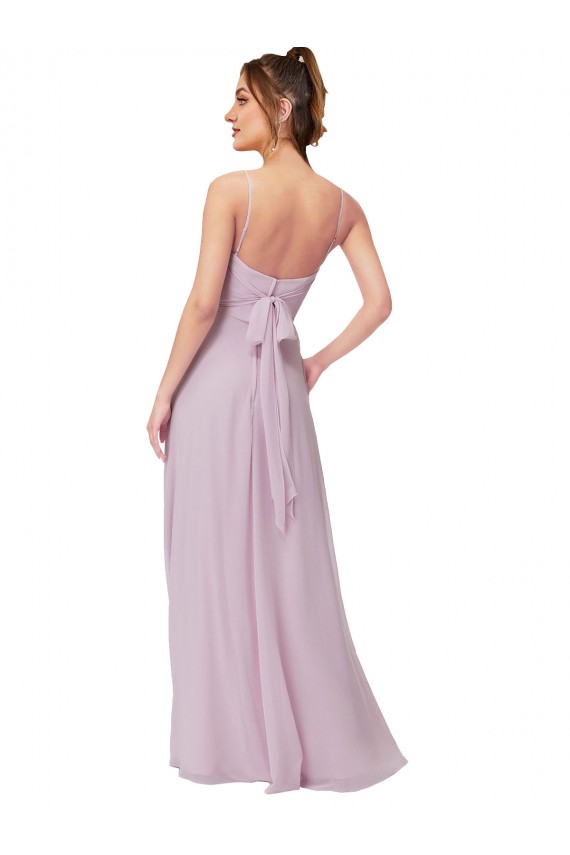 Discount Sweetheart Tie-Back Chiffon Bridesmaid Dress