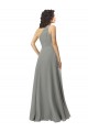 Discount Embroidered One Shoulder Chiffon Bridesmaid Dress