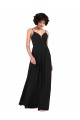 Discount Simple V-Neckline Chiffon Formal Bridesmaid Dress with Pleated Skirt