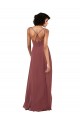 Discount Simple V-Neckline Chiffon Formal Bridesmaid Dress with Pleated Skirt