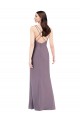 Discount Simple Floor-Length Chiffon Formal Bridesmaid Dress with Criss-Cross Back