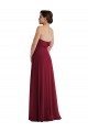 Discount Cuffed Strapless Maxi Formal Bridesmaid Dress with Front Slit