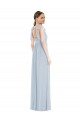 Discount Tie Shoulder Empire Waist Maxi Bridesmaid Dress