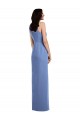 Discount Sleeveless Chiffon Bridesmaid Dress with Draped Front Slit
