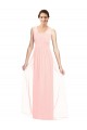 Discount V-Neck Full Length Chiffon Bridesmaid Dress