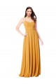 Discount Chiffon A-Line Bridesmaid Dress with Halter Back