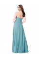 Discount Draped Empire V-Neck Chiffon Bridesmaid Dress