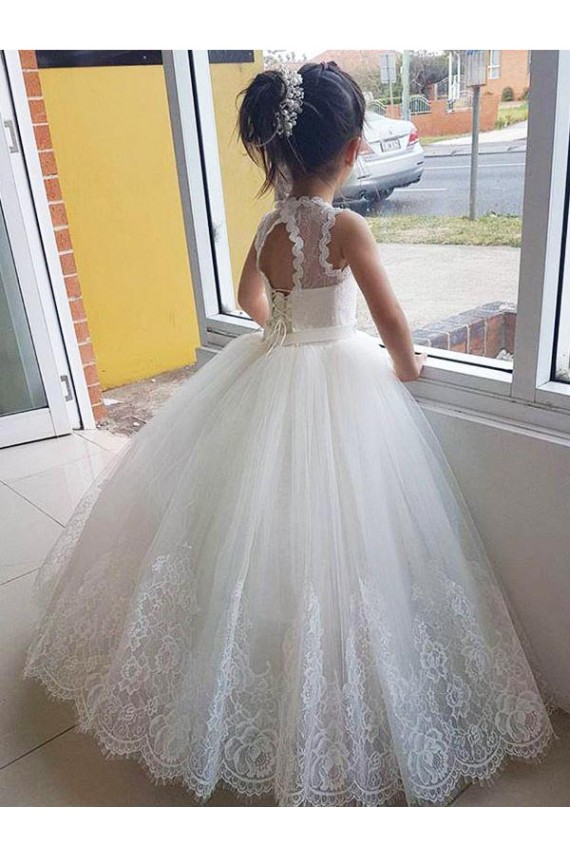 Discount Ivory Ball Gown Floor Length Flower Girl Dress