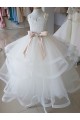 Discount Ivory Ball Gown High Neck Floor Length Flower Girl Dress