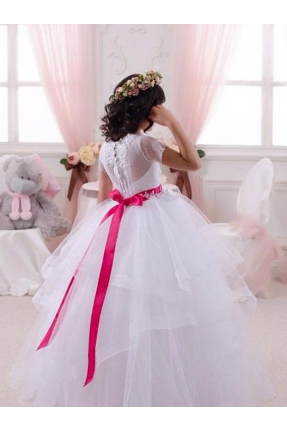 Discount Ivory Ball Gown Sweetheart Floor Length Flower Girl Dress