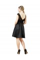Discount Lace and Satin Cocktail Bridesmaid Dress with V-Back