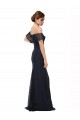 Discount Off the Shoulder Long Lace Bridesmaid Dress / Prom Dress with Flutter Sleeves