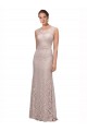 Discount Long Sleeveless All Lace Bridesmaid Dress / Prom Dress with Scoop Neckline