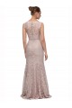 Discount Long Sleeveless All Lace Bridesmaid Dress / Prom Dress with Scoop Neckline