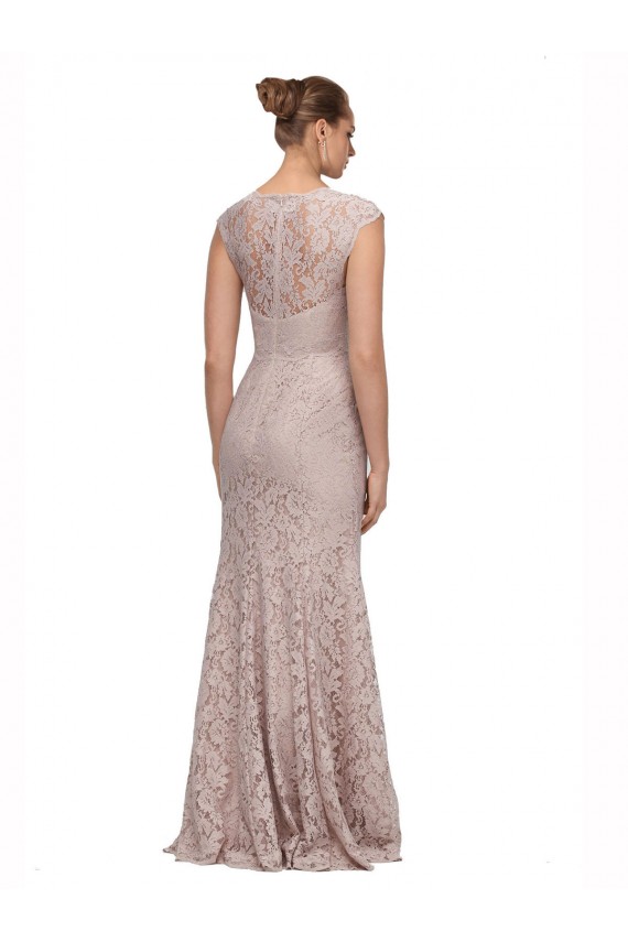 Discount Sweetheart Neckline Cap Sleeves Lace Bridesmaid Dress / Prom Dress with Twist