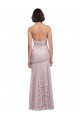 Discount Floor Length Long Mermaid Lace Bridesmaid Dress / Prom Dress with Low Back