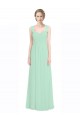Discount Sweetheart Chiffon Bridesmaid Dress with Lace Straps and Keyhole Back