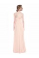 Discount Sweetheart Chiffon Bridesmaid Dress with Lace Straps and Keyhole Back