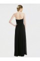 Discount Long Strapless Lace Bodice Bridesmaid Dress with Sweetheart Neckline and Criss-Cross Pleats