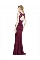 Discount Long Lace Bridesmaid Dress / Prom Dress with Peekaboo Bodice and Keyhole Back