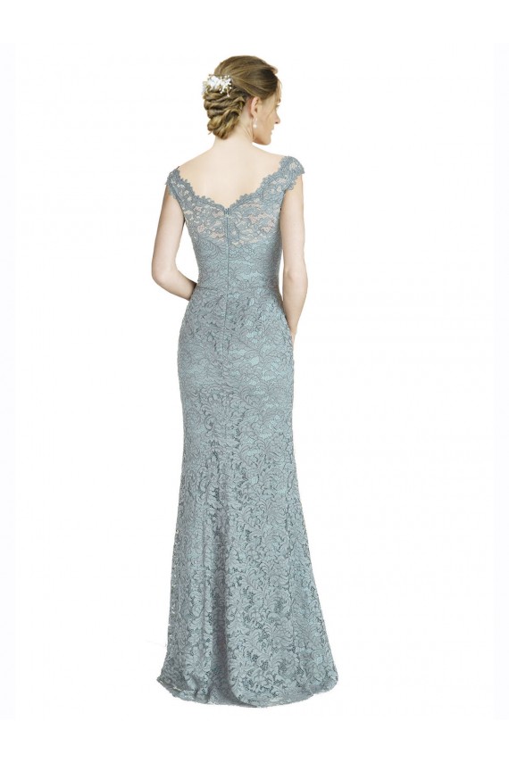 Discount Off the Shoulder Mermaid Lace Bridesmaid Dress / Prom Dress with Cap Sleeves