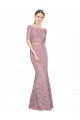 Discount Short Sleeves Crop Top Mermaid Lace Bridesmaid Dress / Prom Dress