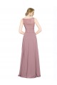 Discount Long A-Line Chiffon Bridesmaid Dress / Prom Dress with Sleeveless Lace Crop Top