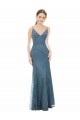 Discount Deep V-Neck All Over Chantilly Lace Bridesmaid Dress with Criss Cross Open Back