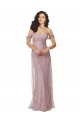 Discount Sweetheart Chantilly Lace Bridesmaid Dress with Off the Shoulder Sleeves