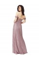 Discount Sweetheart Chantilly Lace Bridesmaid Dress with Off the Shoulder Sleeves