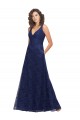 Discount Chantilly Lace V-Neck Bridesmaid Dress