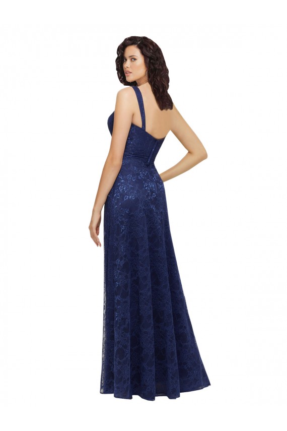 Discount Chantilly Lace V-Neck Bridesmaid Dress