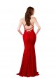 Discount Low Back V-Neckline Floor Length Formal Lace Bridesmaid Dress / Prom Dress