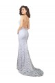 Discount Mermaid Fitted High Neck Low Back Fishtail Wedding Dress