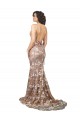 Discount Fishtail Shaped V-Neck Embroidered Foral Lace Wedding Dress