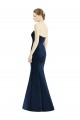 Discount Long Mermaid Full Length Strapless Satin Bridesmaid Dress