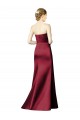Discount Strapless Satin Bridesmaid Dress with Asymmetrical Draped Bodice