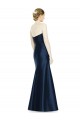 Discount Full Length Strapless Satin Bridesmaid Dress with Lace Sweetheart Neckline