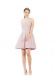 Discount Short Knee Length Sweetheart Satin Cocktail Bridesmaid Dress