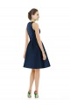 Discount Short Halter Cocktail Length Luxe Satin Cocktail Bridesmaid Dress