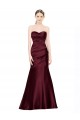 Discount Mermaid Sweetheart Soft Formal Satin Bridesmaid Dress / Prom Dress with Pleats