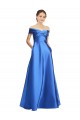 Discount Sleeveless Off the Shoulder Ball Gown Formal Satin Bridesmaid Dress / Prom Dress