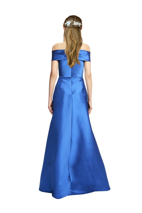 Discount Sleeveless Off the Shoulder Ball Gown Formal Satin Bridesmaid Dress / Prom Dress