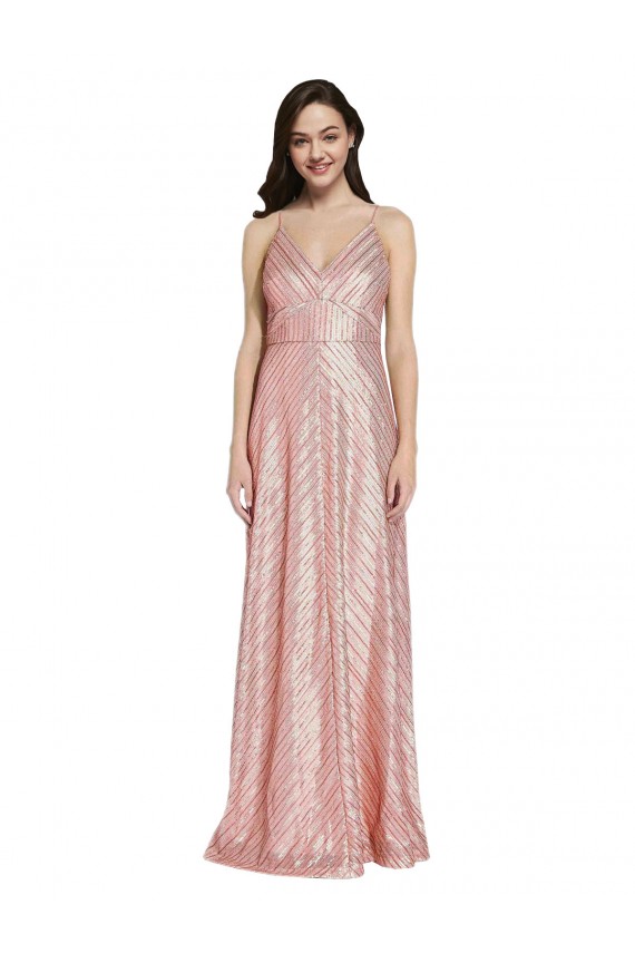 Discount High Neck Low Back Sparkling Formal Sequin Bridesmaid Dress / Prom Dress