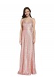 Discount High Neck Low Back Sparkling Formal Sequin Bridesmaid Dress / Prom Dress