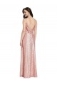 Discount High Neck Low Back Sparkling Formal Sequin Bridesmaid Dress / Prom Dress
